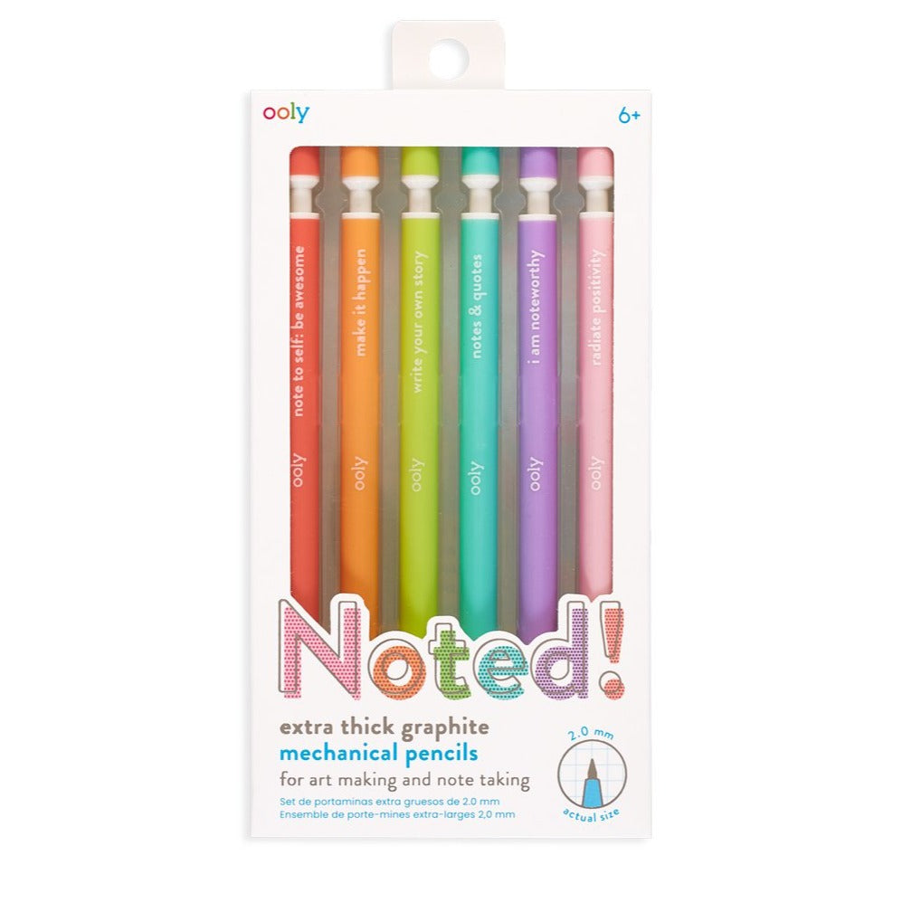 Noted! Graphite Mechanical Pencils - set of 6