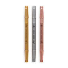 Load image into Gallery viewer, Modern Trio Dual Tip Metallic Markers
