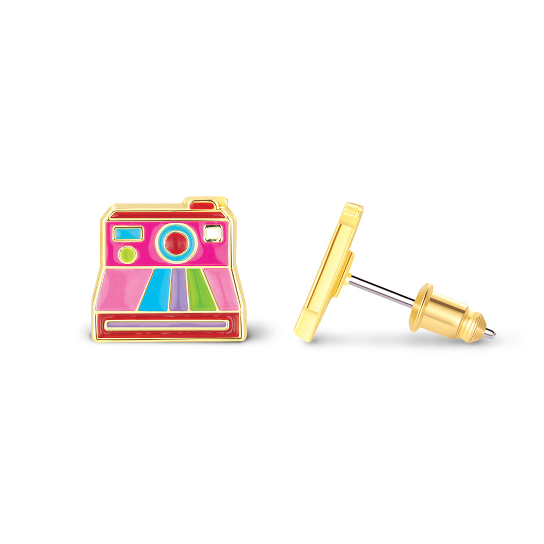 Cutie Enamel Studs Retro Camera