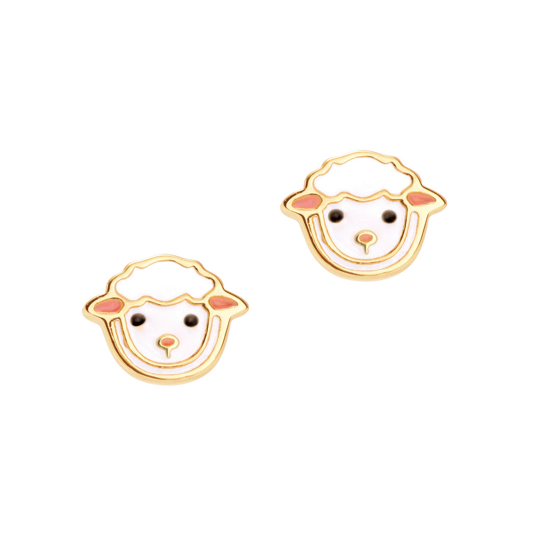 Cutie Enamel Studs Lovely Lamb