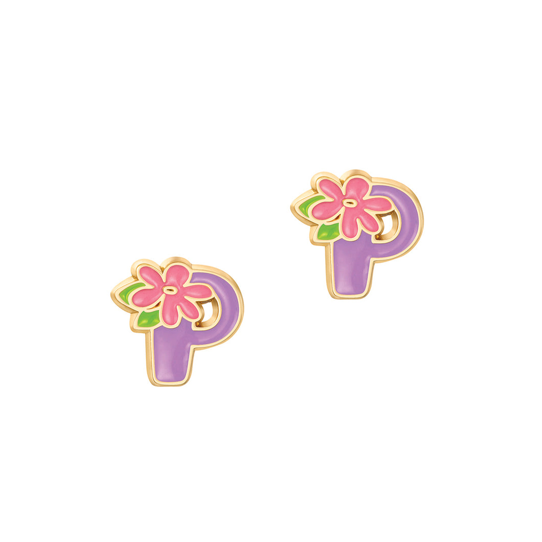 Cutie Enamel Initial Studs 