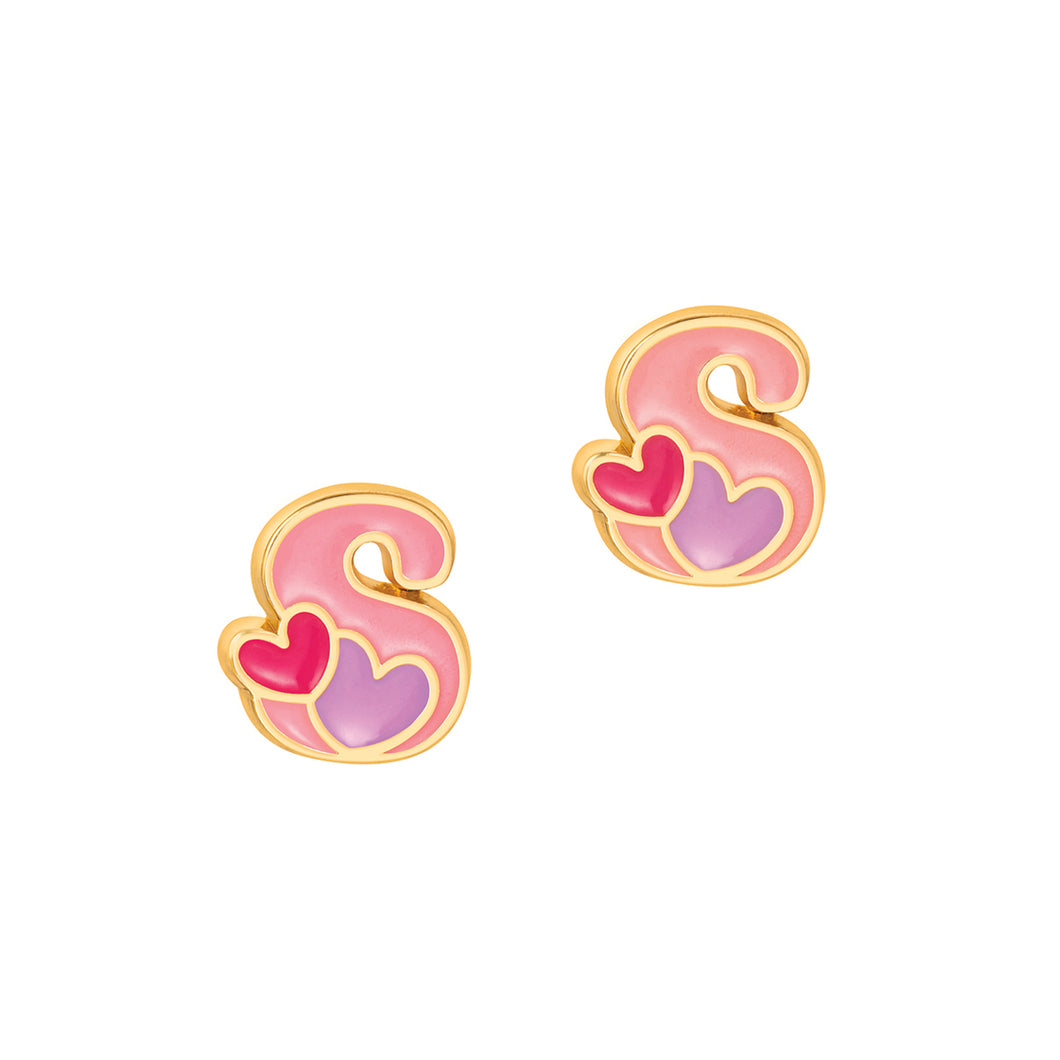 Cutie Enamel Initial Studs 