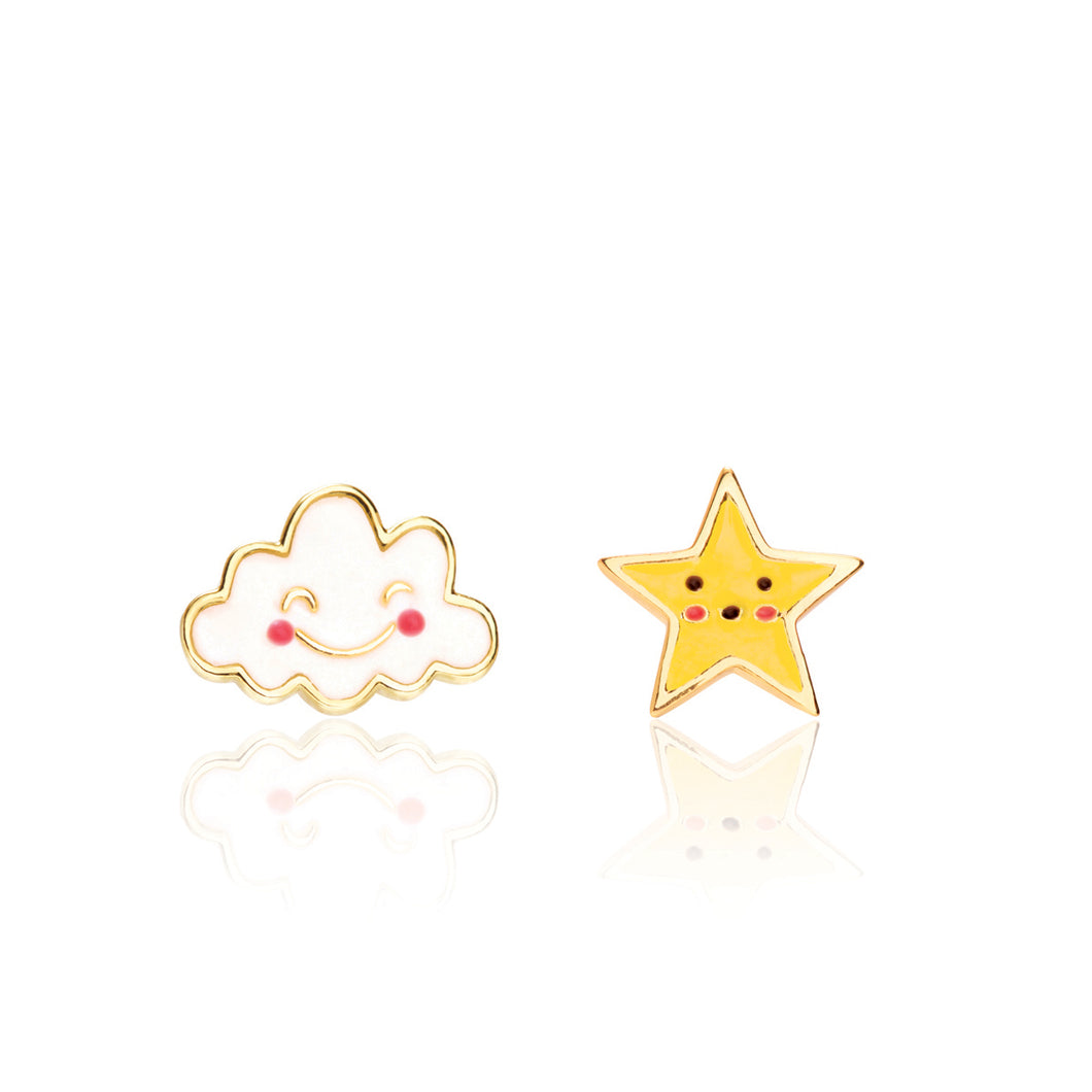 The Perfect Pair Cutie Enamel Studs Head In The Clouds