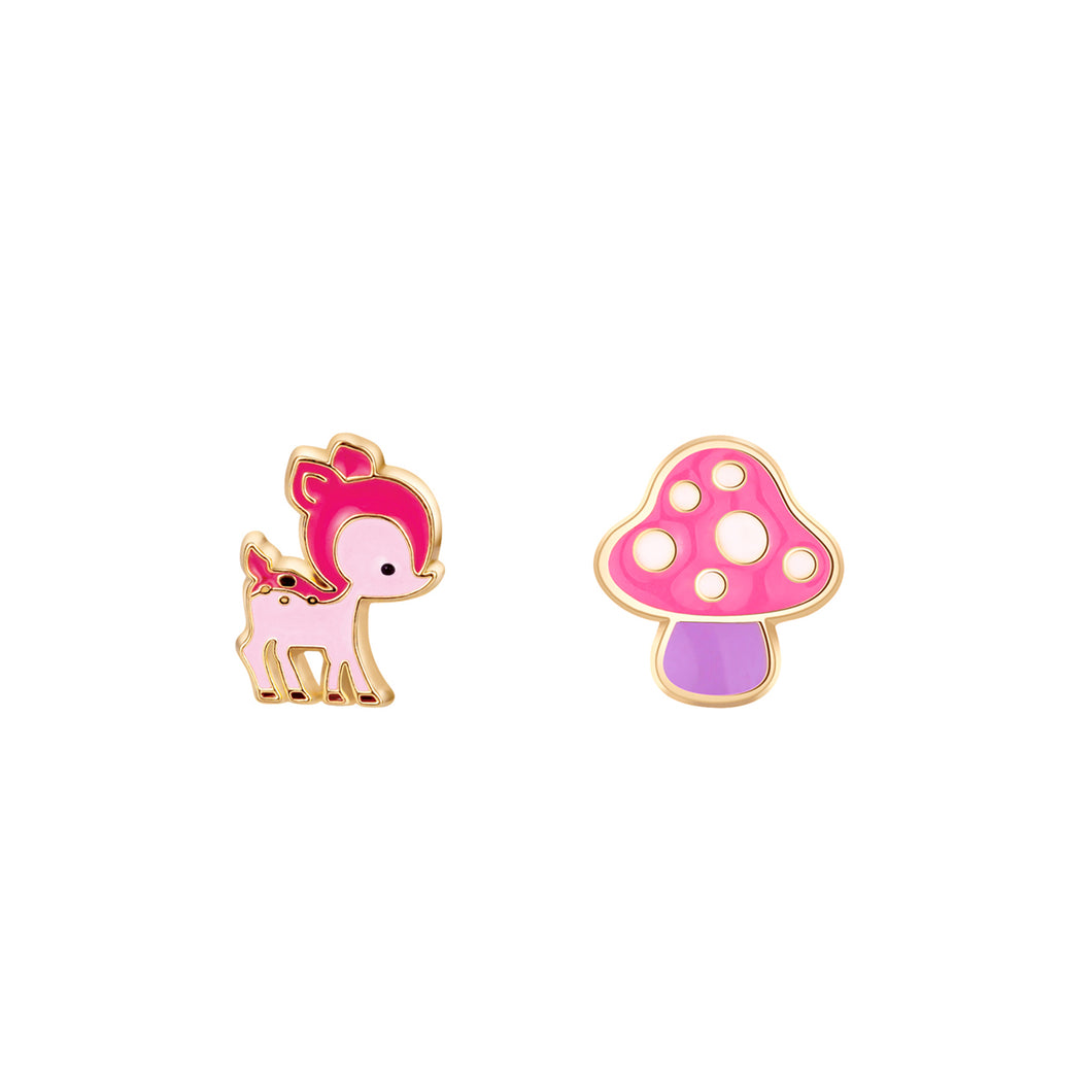 The Perfect Pair Cutie Enamel Studs Friendly Forest