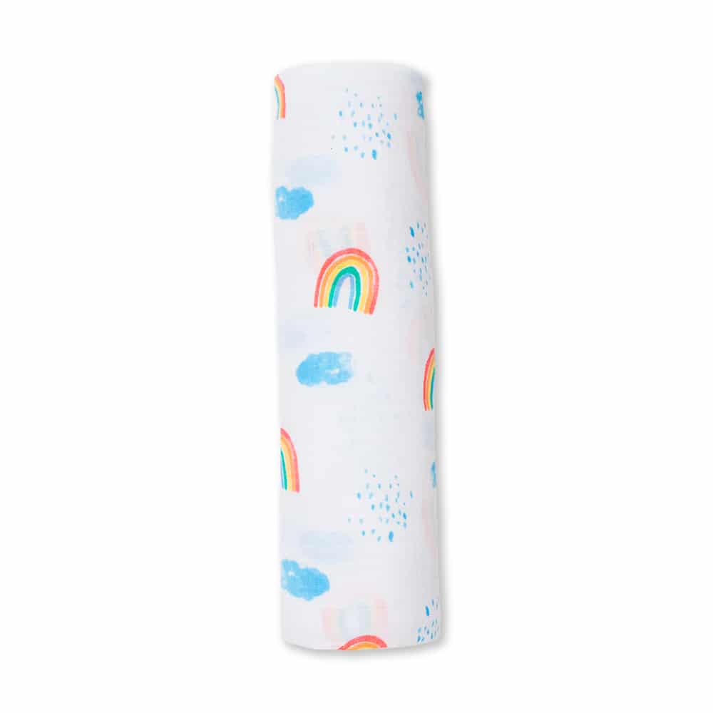 lulujo: CLASSIC Muslin Swaddle ~ Rainbow Sky