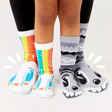 Load image into Gallery viewer, Rainbowface &amp; Mr Gray Collectible Mismatched Socks - Opposocks Artist Series
