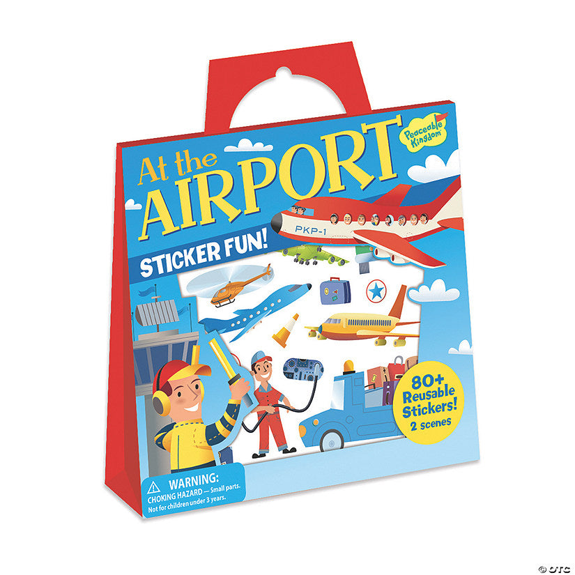 Reusable Sticker Tote - At the Airport