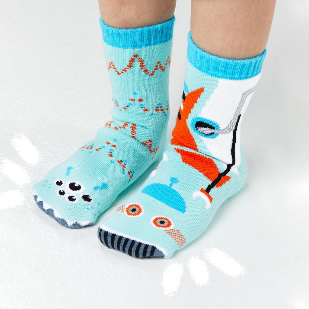 Robot & Alien Kids Collectible Mismatched Socks