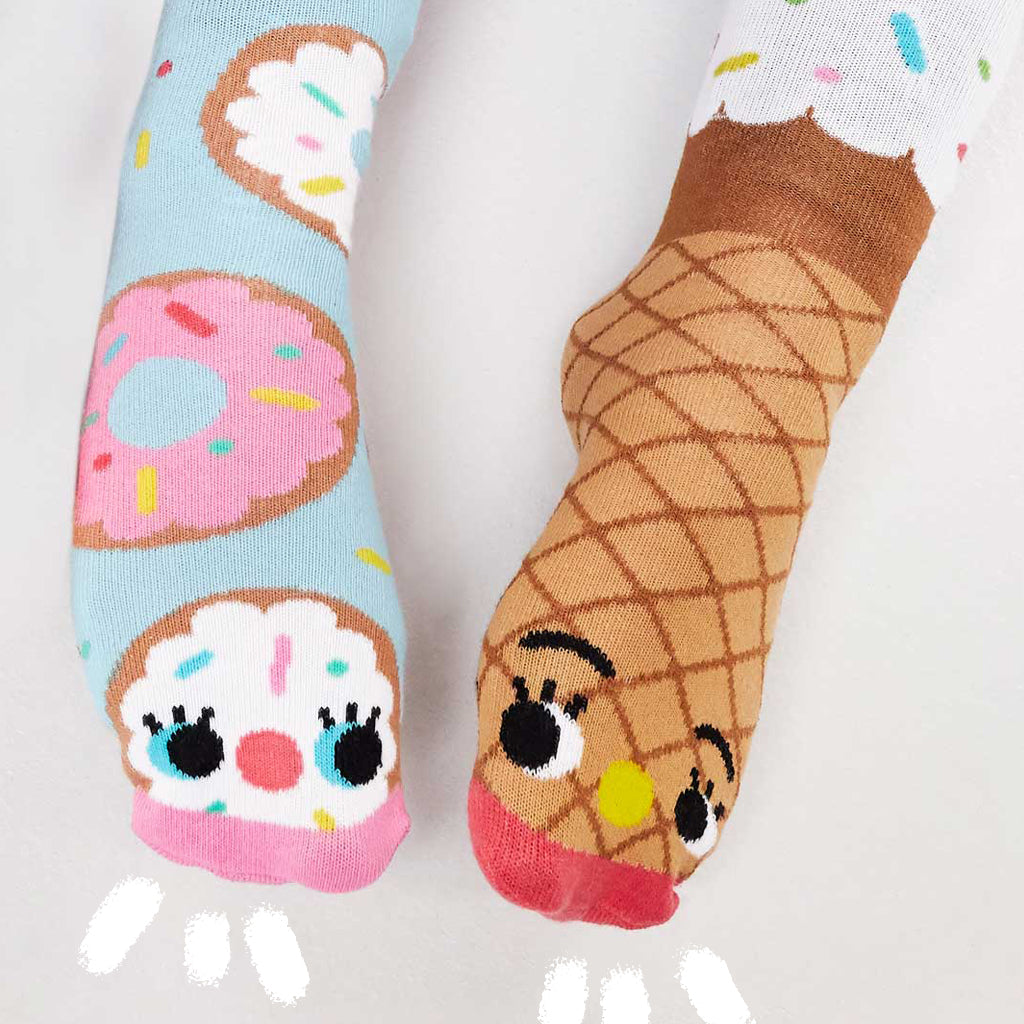 Donut & Ice Cream Collectible Mismatched Socks - Crowded Teeth Artist Series