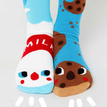 Load image into Gallery viewer, Milk &amp; Cookies Collectible Mismatched Socks - Taste Buds Artist Series
