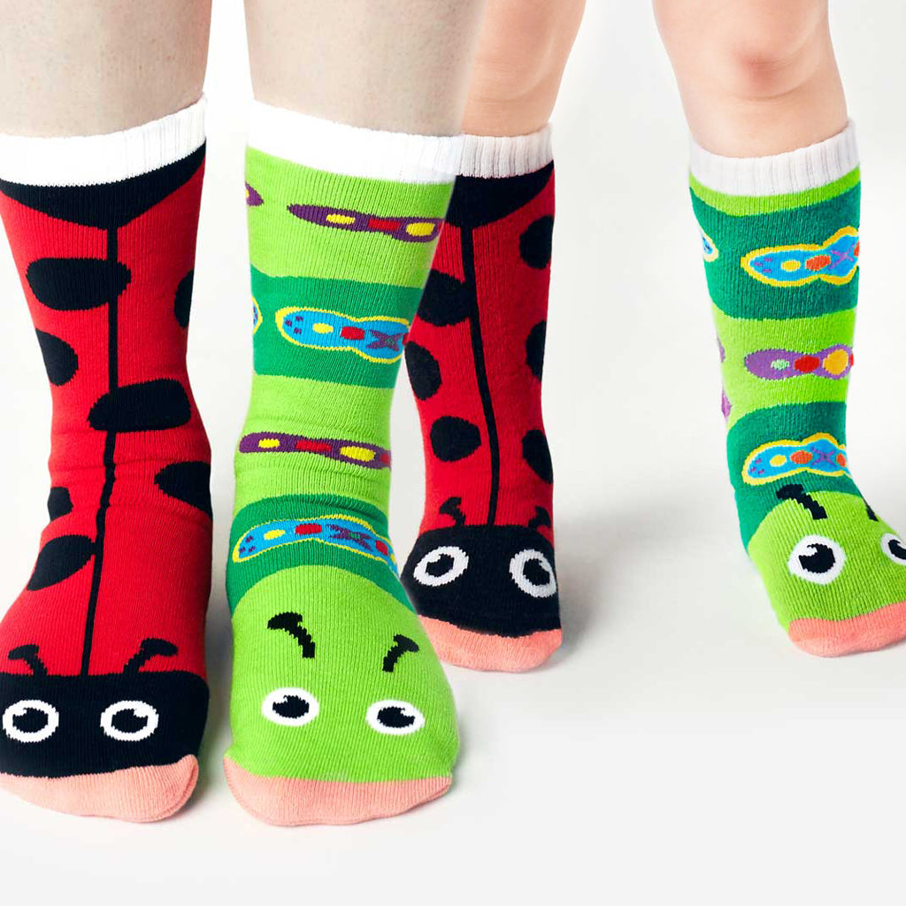 Ladybug & Caterpillar Collectible Mismatched Socks
