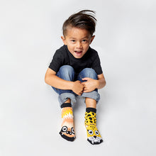 Load image into Gallery viewer, Sloth &amp; Cheetah Kids Collectible Mismatched Socks

