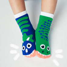 Load image into Gallery viewer, T-Rex &amp; Triceratops Collectible Mismatched Socks
